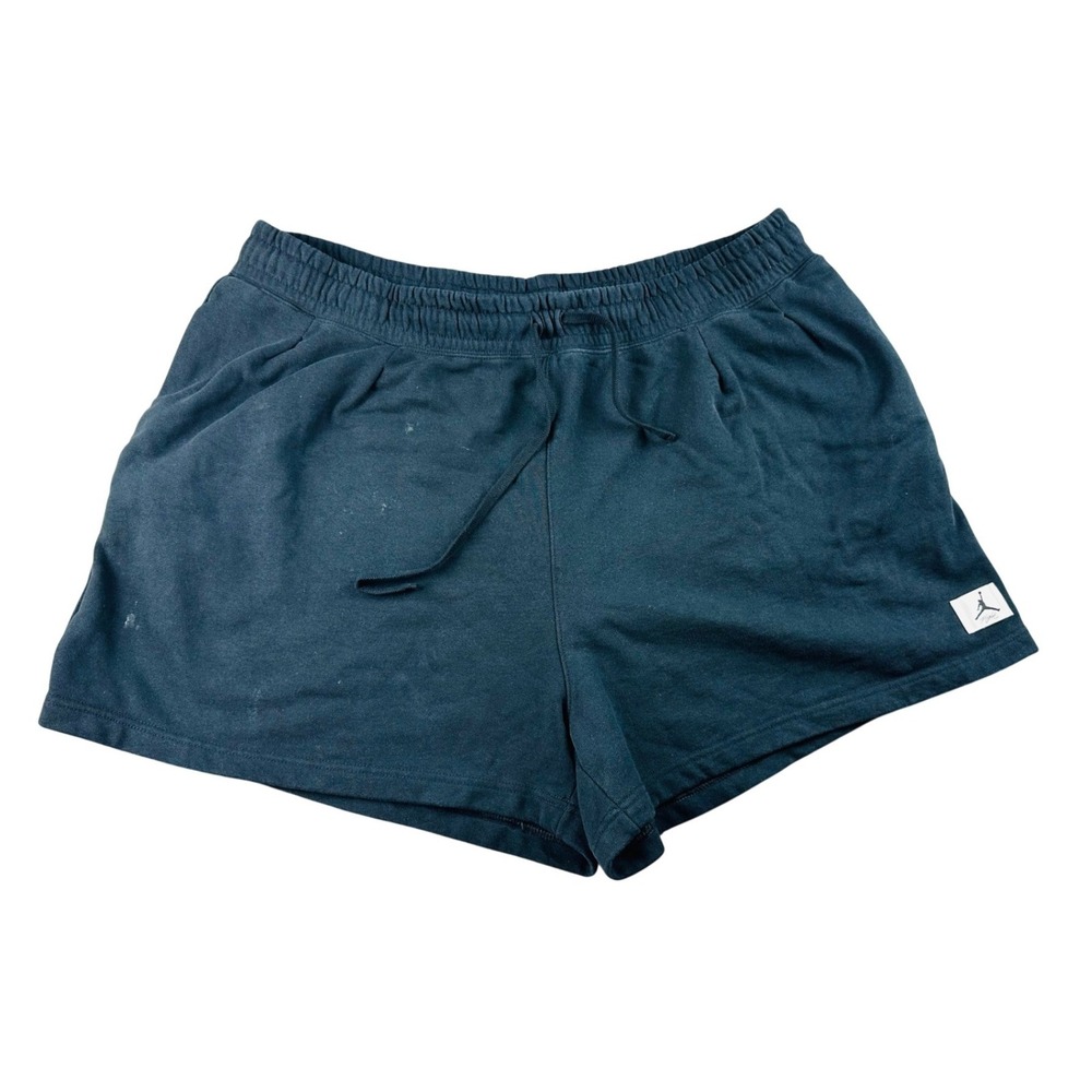 Jordan Shorts Women 2X Black Flight Fleece High Rise Loose Fit Basketball Sporty